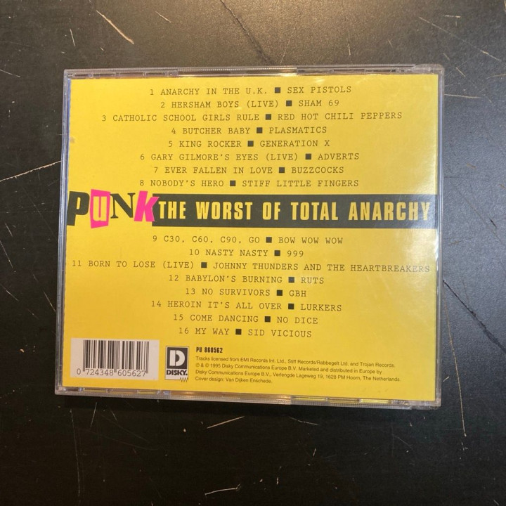 V/A - Punk (The Worst Of Total Anarchy) CD (VG/VG+)